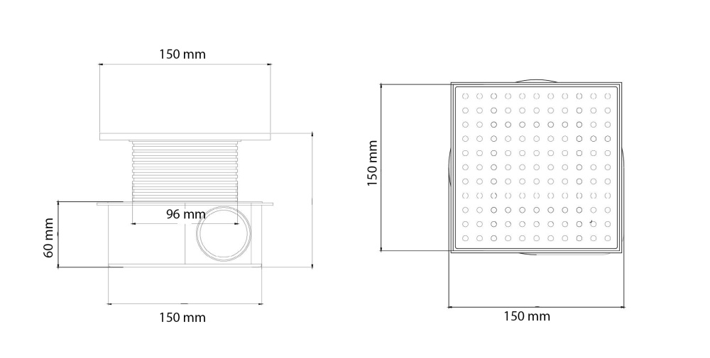 Душевой трап Boheme Smart Design (984-15-B) черный