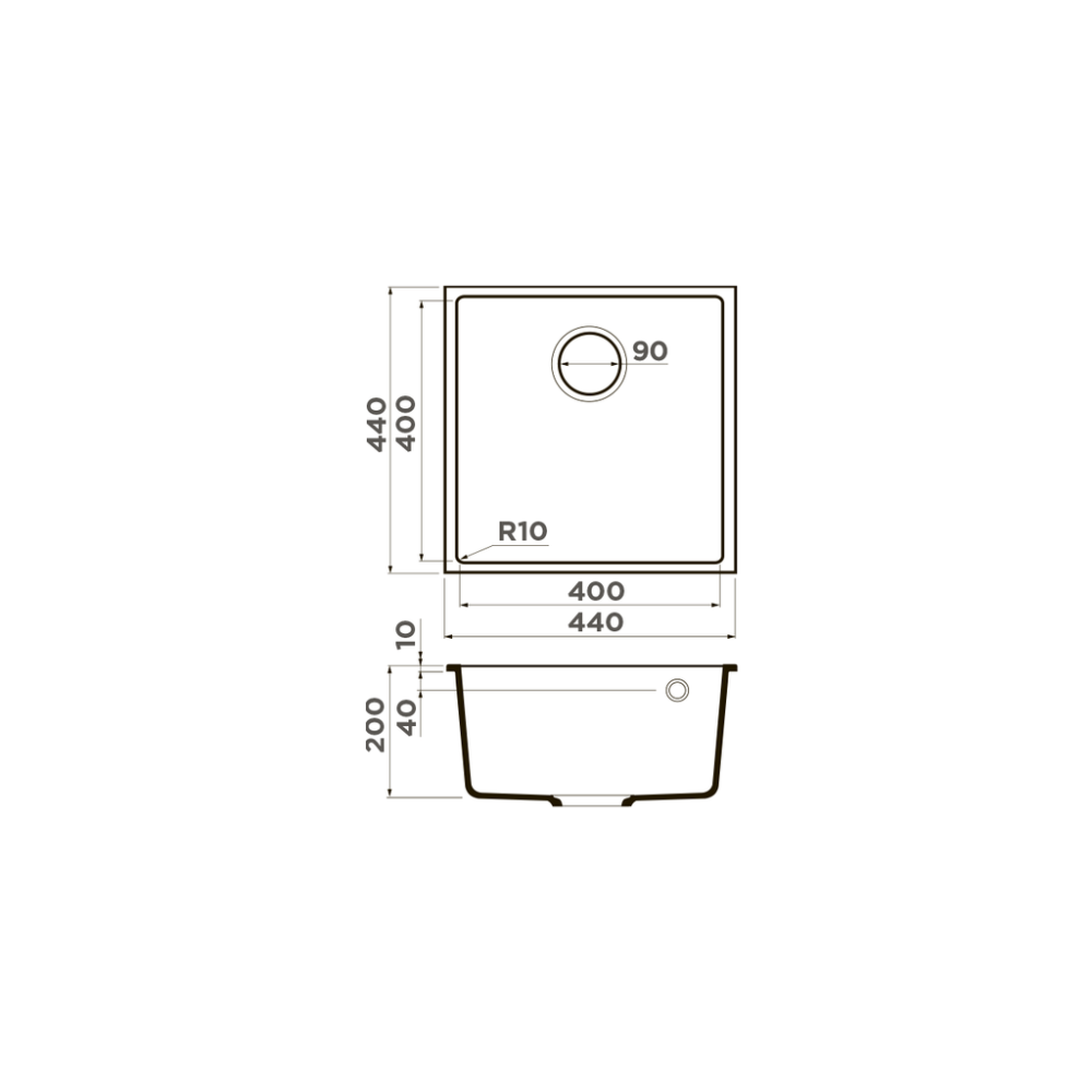 Кухонная мойка Omoikiri Bosen 44-U-BL Tetogranit (4993595) черный