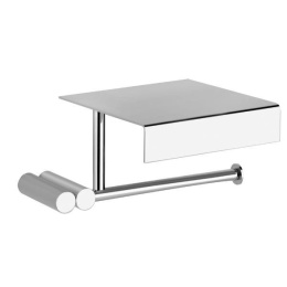 Фото Держатель туалетной бумаги Gessi Riflessi Trasparenze (37349#031) с полочкой, хром