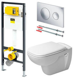 Инсталляция Viega с унитазом Duravit D-Code 792855 /45351900A1/0067310000, белый