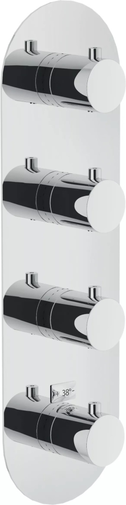 Nobili PLUS WE00103/TCR Термостатический смеситель для ванны 3 выхода (внешняя часть)