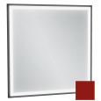 Зеркало Jacob Delafon Allure EB1433-S08, 60 х 60 см, с подсветкой, лакированная рама темно-красный с