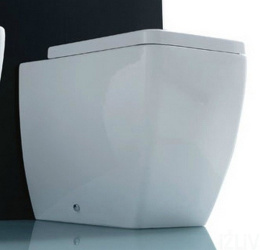 Kerasan Ego унитаз приставной 53см, белый с напольным бачком с механизмом и сиденьем на выбор