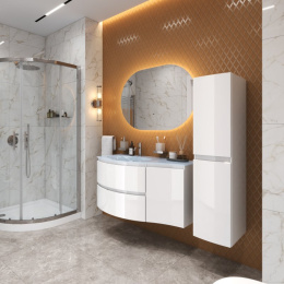 Шкафчик подвесной с одной распашной створкой, правый VAGUE CEZARES 44223 Antacite