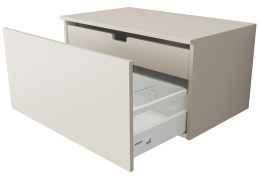 Velvex UNIQUE UNIT tpUNI.80.H40.Y.VY-221 Тумба подвесная выс. 40, выдв. ящик, внутр. ящик, шелк шамп