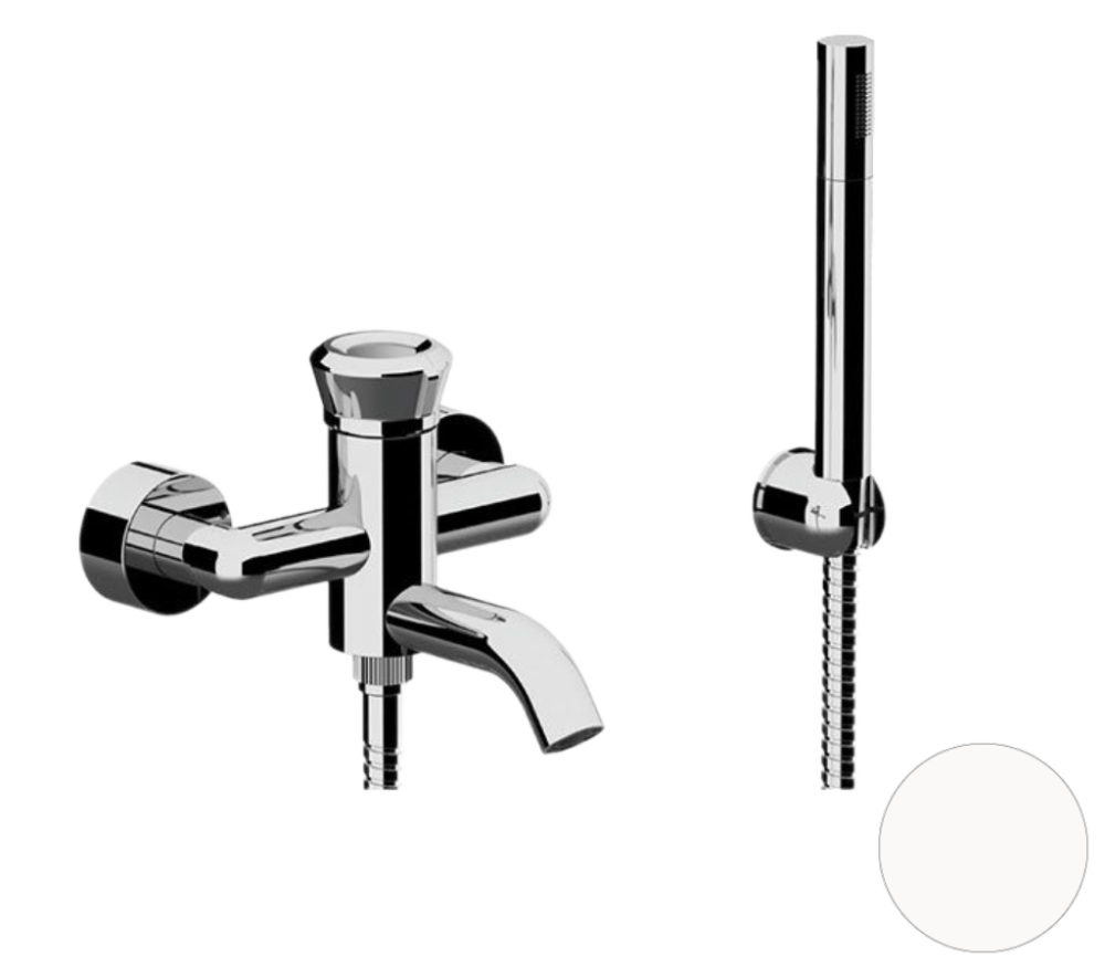 Фото Смеситель для ванны Remer Element ET02BO, белый матовый
