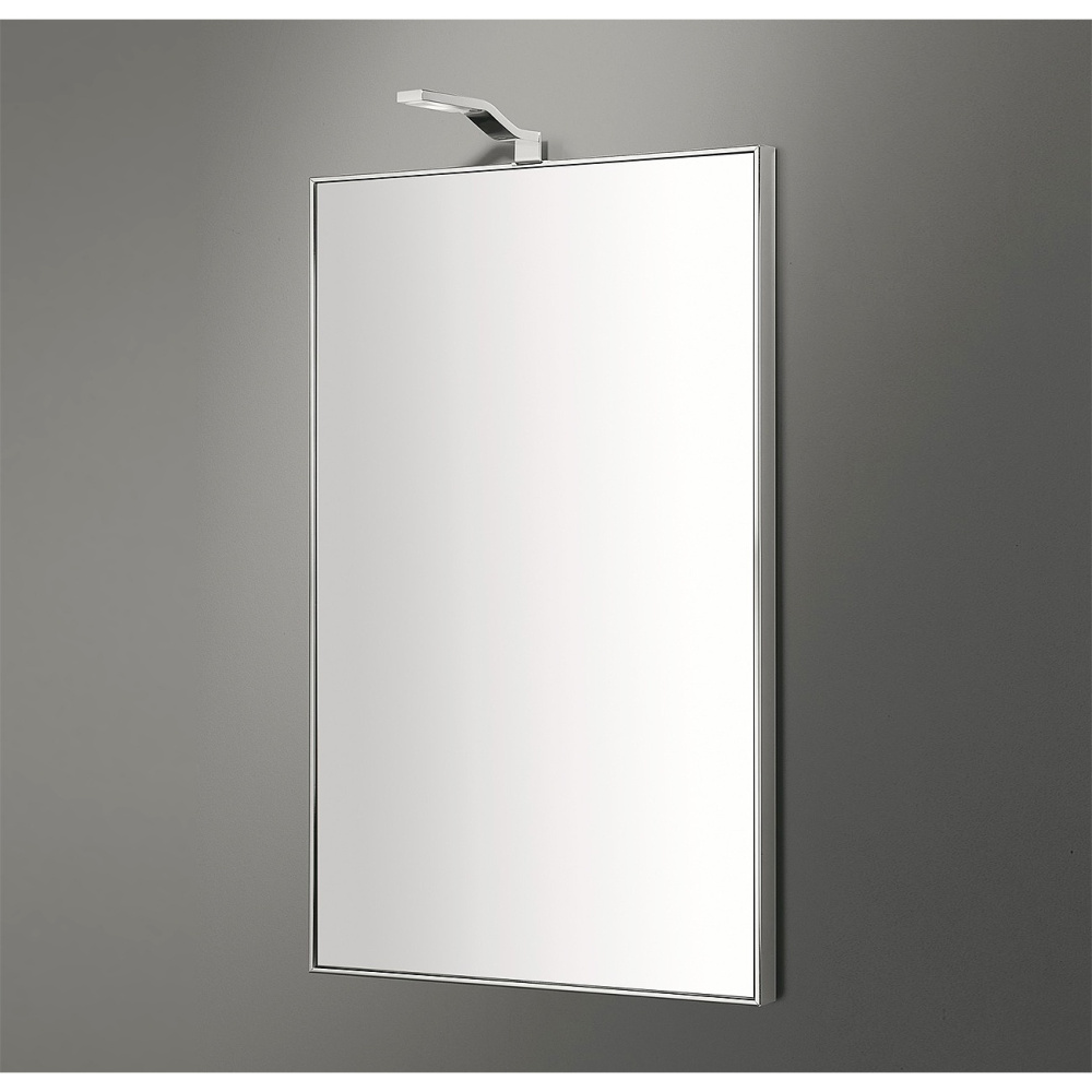 Colombo Design Gallery B2043 - Зеркало для ванной комнаты 90*50 см, в металлической раме (нержавеюща