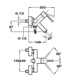 Фото Смеситель для ванны Teka Alaior 551210200 Однорычажный
