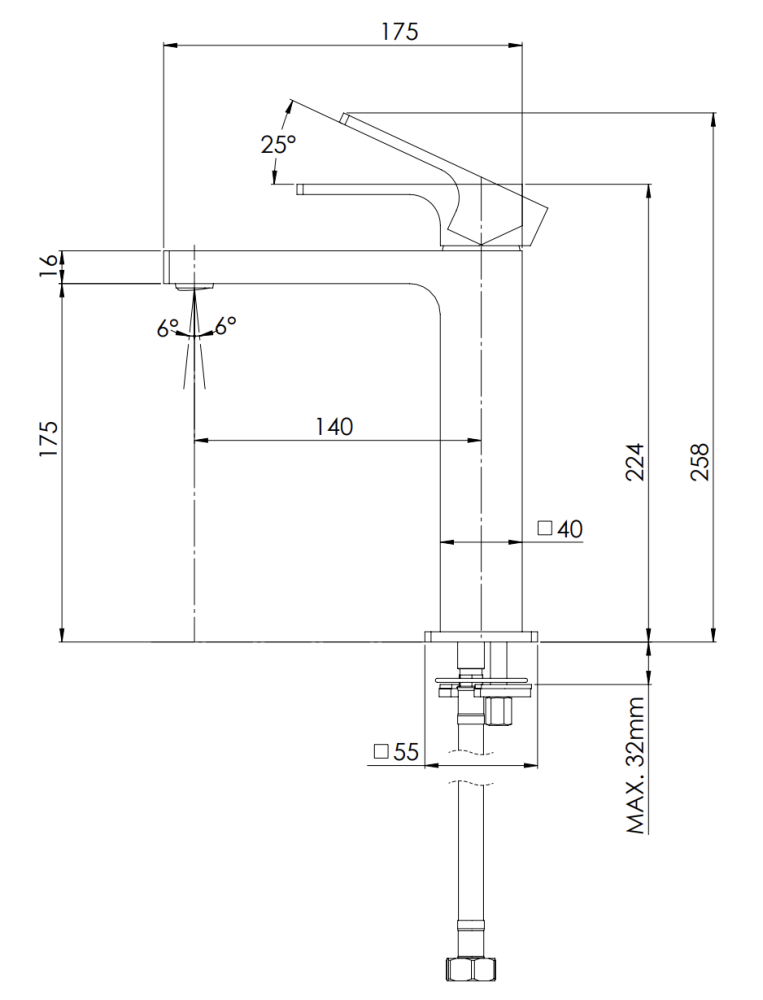 Фото Смеситель для раковины Remer Absolute AU12A