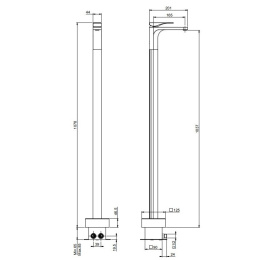 Напольный смеситель для раковины F3721/PCR FIMA Carlo Frattini QUAD