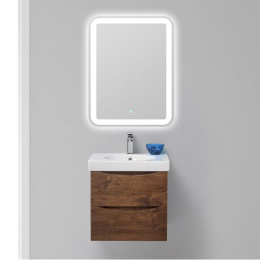 Тумба под раковину BelBagno Fly FLY-600-2C-SO-RW-P, 57,5 х 44 х 45 см, Rovere Moro/темно-коричневый