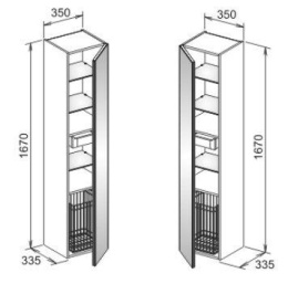 Шкафы Шкаф высокий Keuco Royal 32131450001, белый