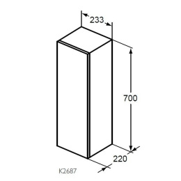 Подвесной шкафчик K2687WG Ideal Standard Strada