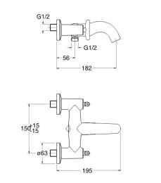 Cristina SELTZ SZ10751 Смеситель для ванны