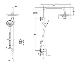 Душевой комплект Vitra (A45701EXP) хром