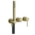 Смеситель для душа Gessi 316 Bath-Shower 54039#727, латунь брашированная/шлифованная PVD(Brushed Bra