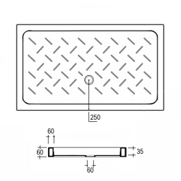 Фото Душевой поддон RGW CER 19170380-01 прямоугольный керамический