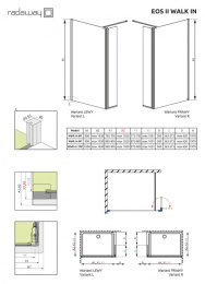Душевая перегородка Radaway Eos II Walk-in 80 L профиль Хром стекло прозрачное 3799500-01L