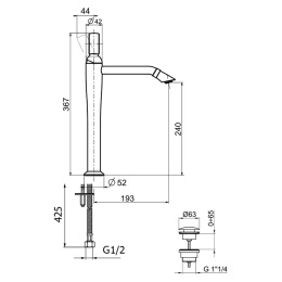 Фото Смеситель для раковины Webert Opera OA830402010