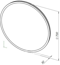 Зеркало с LED подсветкой Aquanet Оптима (00304175) Белый