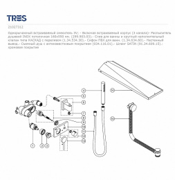 Фото Душевая система Tres 3V (21027312) хром