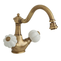Фото Migliore Olivia 18995 Смеситель для биде, "click-clack", бел./бронза