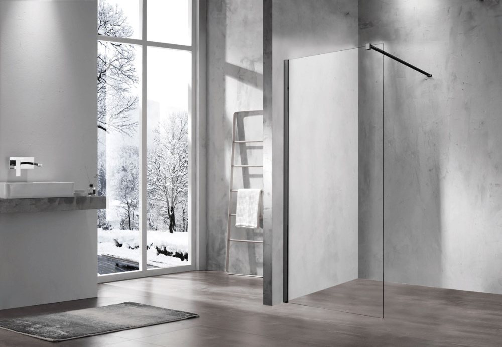 Душевая перегородка Vincea Walk in (VSW-1H800CLB) черный