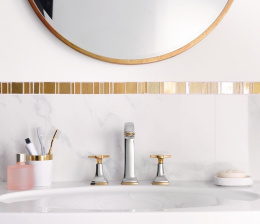 Смеситель для раковины 160 на 3 отверстия 31307090 Hansgrohe Metropol Classic (хром, золото)