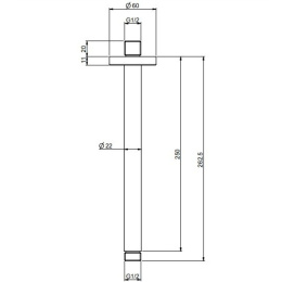 Душевой кронштейн 260 мм F2946INOX FIMA Carlo Frattini