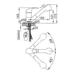 Смеситель для кухни granucryl черный IDDIS Alborg P (AP1BB0Gi05)