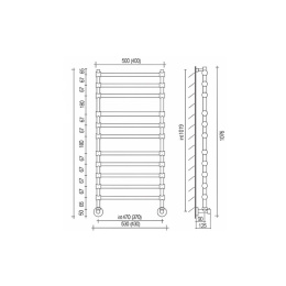 Полотенцесушитель водяной MARGAROLI SOLE AS0464AA01CR