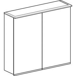 Geberit Option 500.206.00.1 Шкафчик зеркальный, 2 дверцы распашные