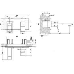 Смеситель для раковины Gessi Rettangolo K (53090#031) хром