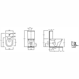 Чаша напольного безободкового унитаза Jacob Delafon Rodin+ UJAB102-00