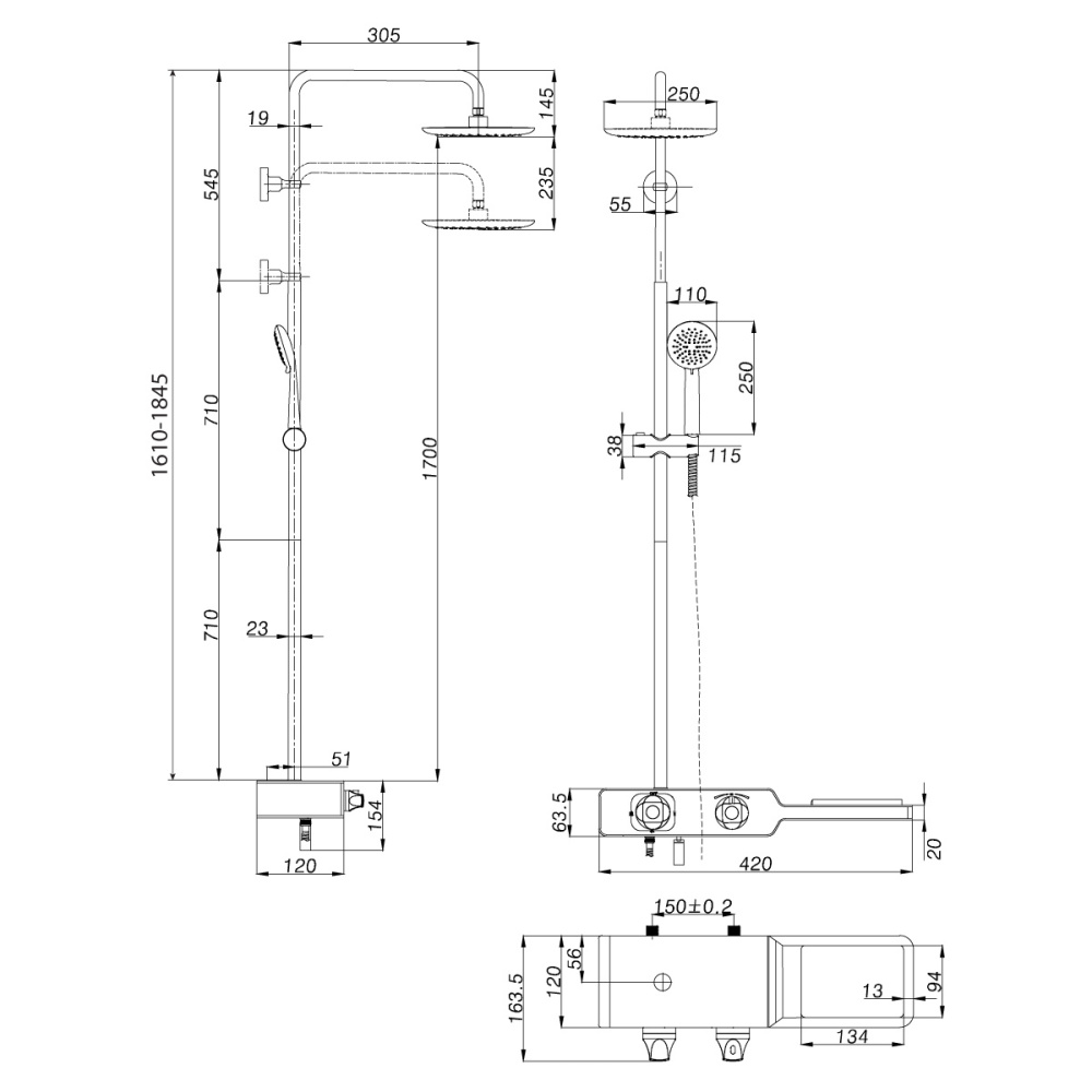 Душевая система  Lemark Tropic (LM7009C)