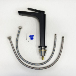 Фото Смеситель для раковины, картридж 35 мм, черный матовый, FC088B-CMT