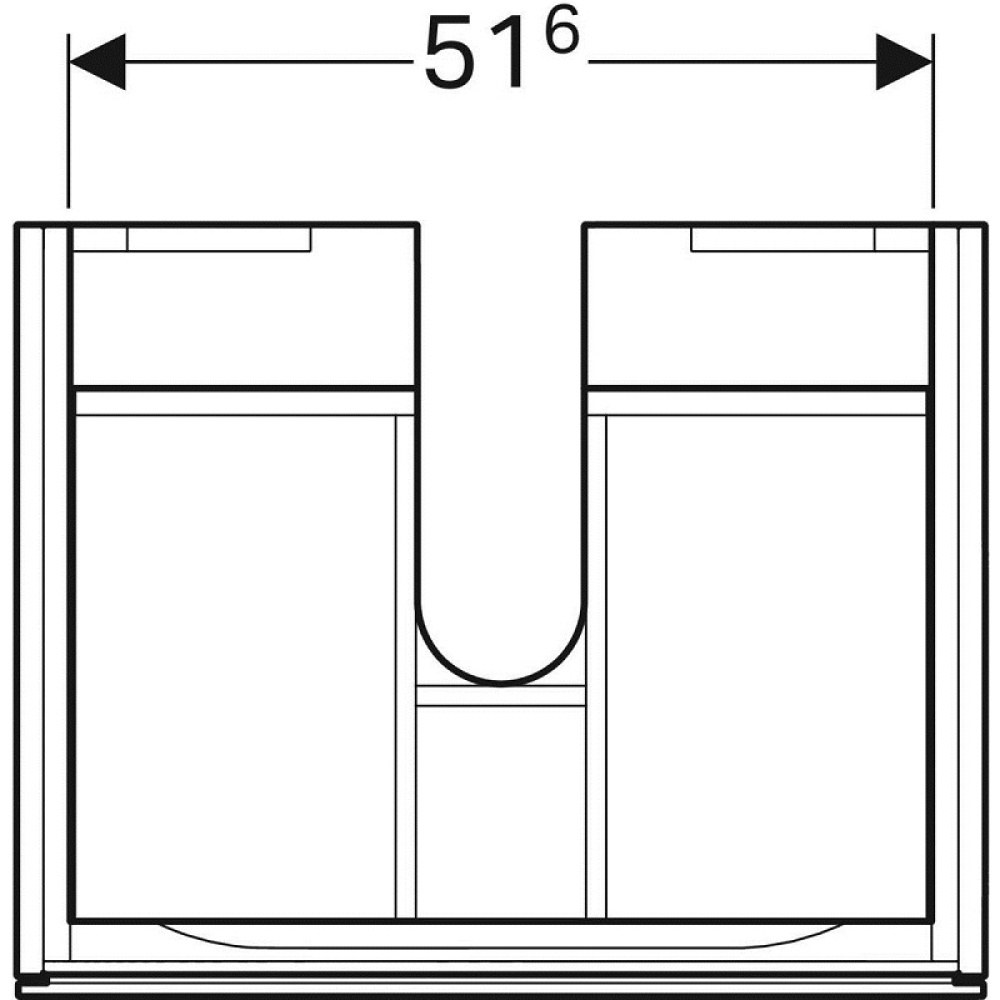 Фото Geberit Xeno2 500.505.43.1 Тумба для раковины, с ящиками выдвижными