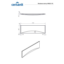 Панель для акриловых ванн Cersanit MITO RED 170