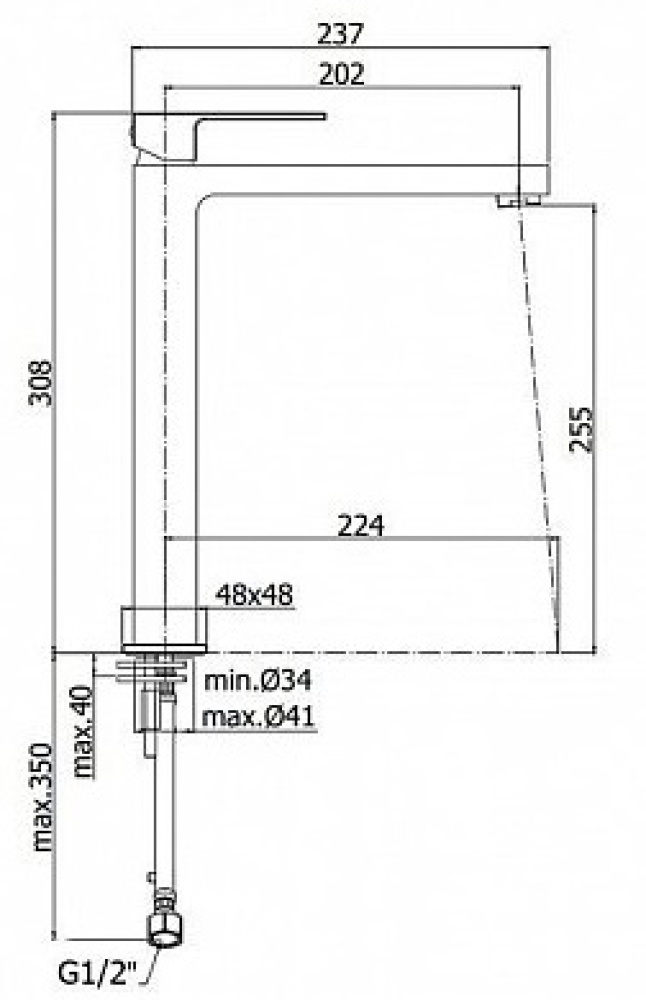 Фото Смеситель для раковины Paffoni Elle EL081NO Черный матовый
