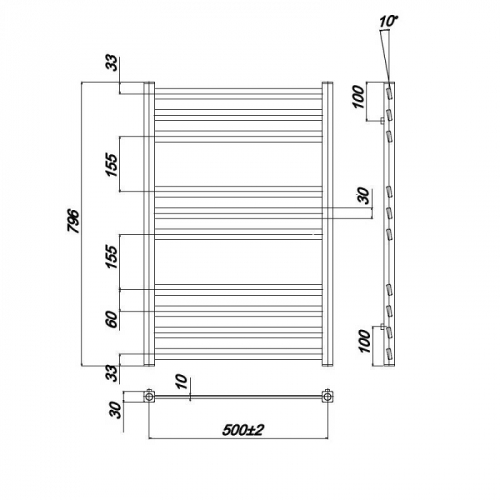 Фото Полотенцесушитель водяной Ravak  (X04000083681), хром