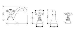Kerasan Retro 739190 Смеситель для раковины