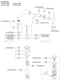 Смеситель для раковины Keuco Edition 400 51502010100, хром