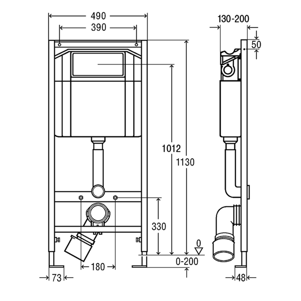 Инсталляция Viega Eco-WC 606688 для подвесного унитаза