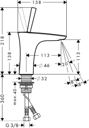 Комплект смесителей Hansgrohe PuraVida (15472400/15070400) хром, белый