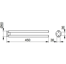 Полотенцедержатель двойной Keuco Edition 90 19018010000 двойной