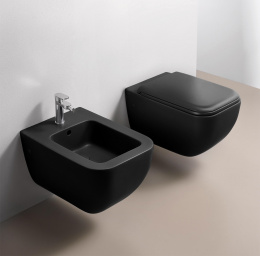 Подвесные унитазы Ceramica CIELO Shui Comfort SHCOVS N - Унитаз подвесной 55*37 см (Черный глянцевый)