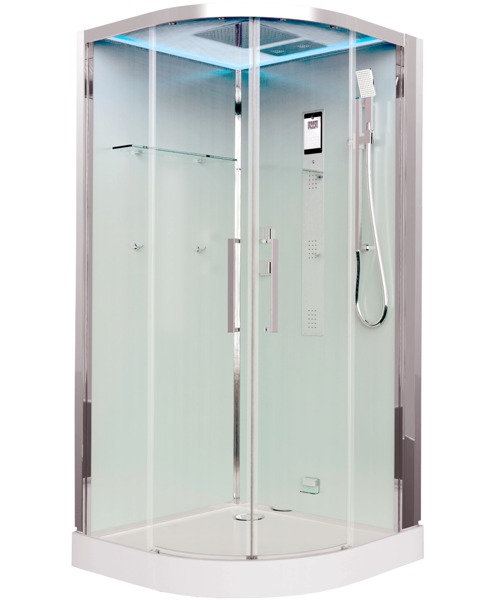 Фото Душевая кабина 100x100x220 Timo (H-517) С гидромассажем, акрил, Поддон низкий