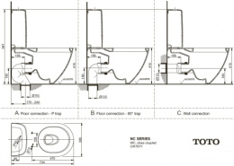 Напольный унитаз TOTO NC CW761Y+Washlet TCF4732G