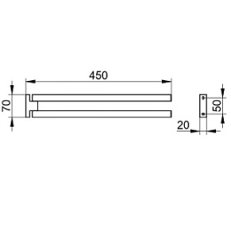 Фото Полотенцедержатель Keuco Edition 90 Square 19118010000, хром