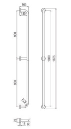 Nobili ACBT0014BB Поручень вертикальный (белый)